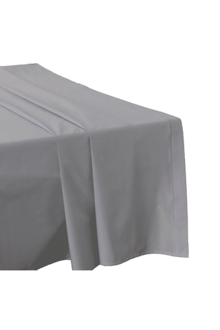 Drap plat en coton 80 fils/cm² - Gris