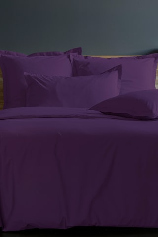 Housse de couette en coton 80 fils/cm² - Aubergine