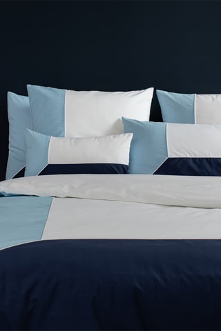 Parure de couette en coton 80 fils/cm² - Bleu marine