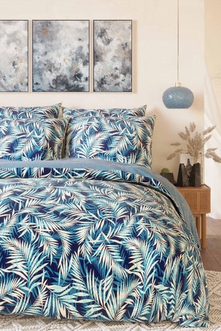 Parure de couette en coton 31 fils/cm² - Bleu