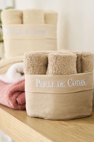 6 serviettes invité - Sable - 50 x 30 cm