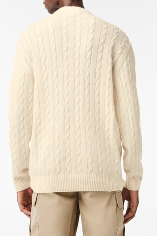 Camisola classic fit de lã - Bege