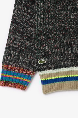 Camisola loose em lã e alpaca - Cinzento mesclado