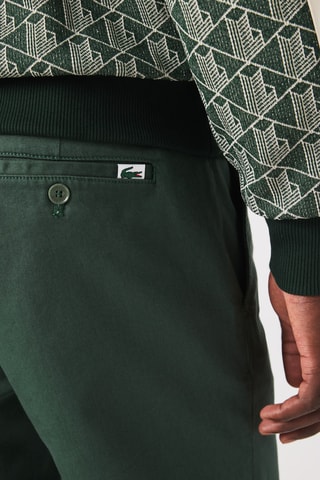 Calças chino slim fit em algodão biológico - Verde-escuro