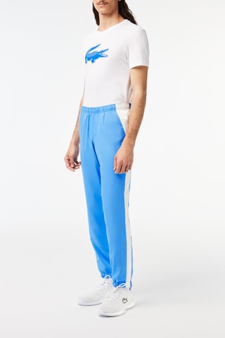 Calças de treino regular fit Lacoste Tennis - Azul-celeste e branco