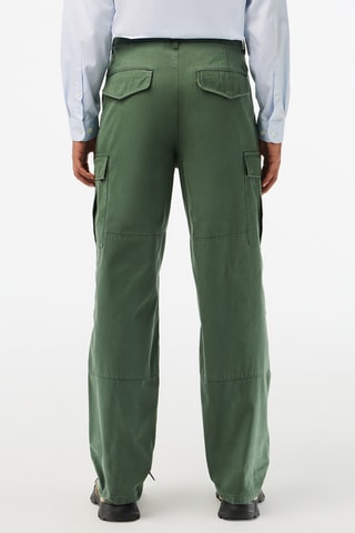 Calças cargo straight - Verde-escuro