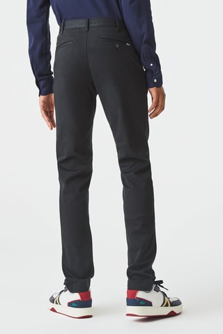 Calças chino slim em algodão biológico - Preto