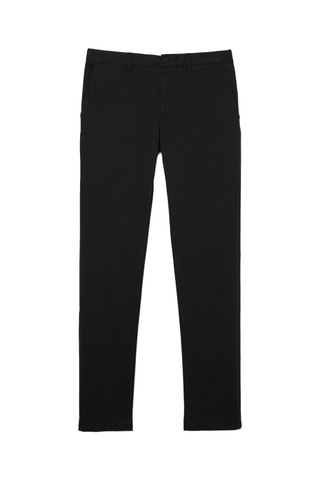 Calças chino slim em algodão biológico - Preto
