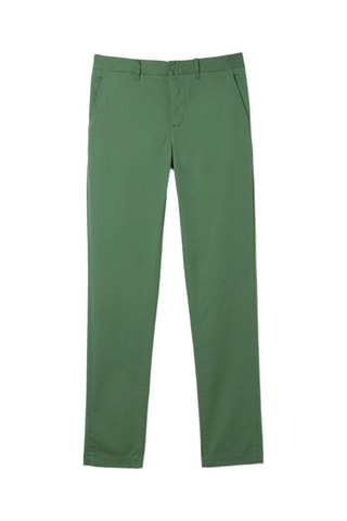 Calças chino slim em algodão biológico - Caqui