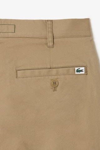 Calças chino tapered em algodão biológico - Bege