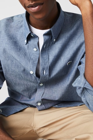 Camisa slim - Azul-marinho