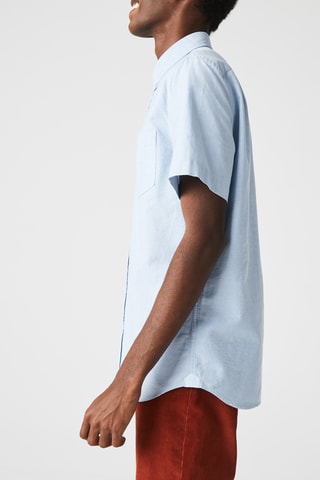 Camisa regular - Azul-celeste