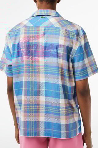 Camisa relaxed em algodão biológico - Azul-celeste