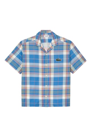 Camisa relaxed em algodão biológico - Azul-celeste