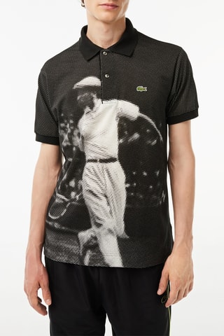 Polo em algodão biológico René Lacoste - Preto