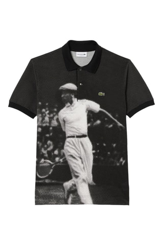 Polo em algodão biológico René Lacoste - Preto