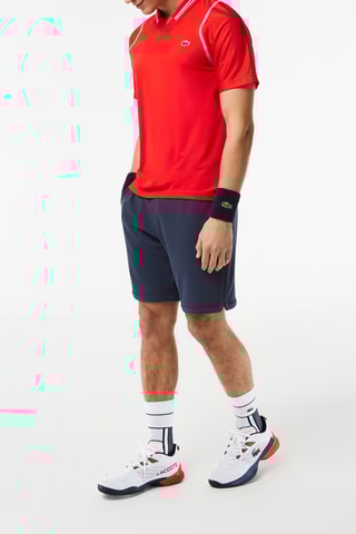 Polo slim fit Lacoste Tennis x Daniil Medvedev - Vermelho