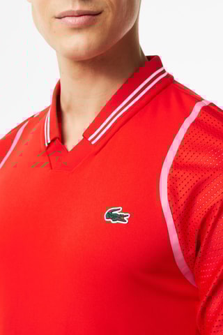 Polo slim fit Lacoste Tennis x Daniil Medvedev - Vermelho