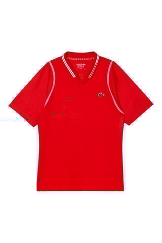 Polo slim fit Lacoste Tennis x Daniil Medvedev - Vermelho