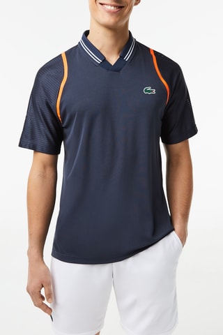 Polo slim fit Lacoste Tennis x Daniil Medvedev - Azul-noite