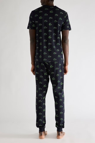Pijama em algodão biológico - Azul-marinho