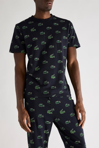 Pijama em algodão biológico - Azul-marinho