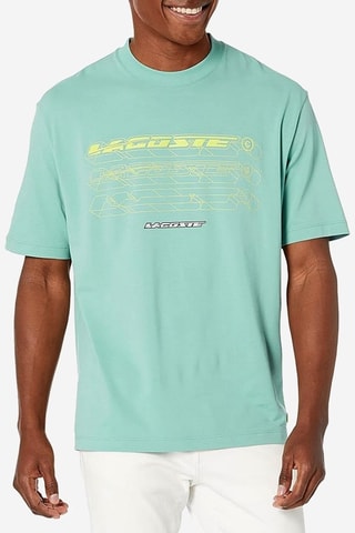T-shirt loose fit em algodão biológico - Turquesa