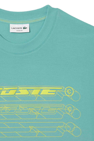 T-shirt loose fit em algodão biológico - Turquesa