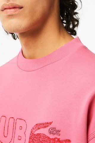 Sweat loose fit em algodão biológico - Rosa