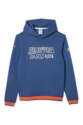 Sweat com capuz em algodão biológico Jeux Olympique Paris 1924 - Azul-escuro