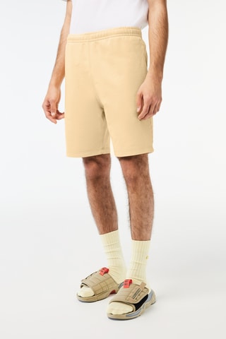 Calções regular fit em algodão biológico - Amarelo