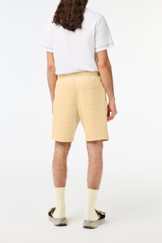Calções regular fit em algodão biológico - Amarelo