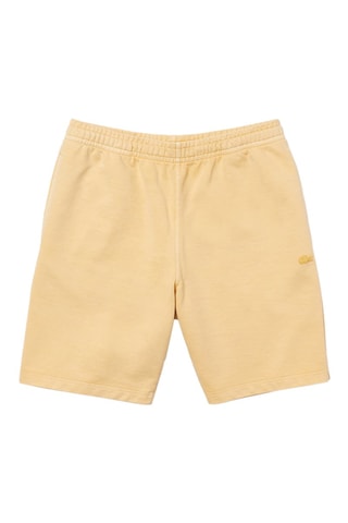 Calções regular fit em algodão biológico - Amarelo