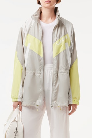 Corta-vento oversize com capuz - Cinzento