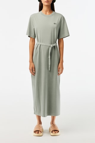 Vestido-t-shirt em algodão biológico - Verde-água