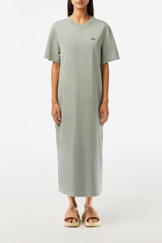 Vestido-t-shirt em algodão biológico - Verde-água