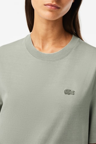 Vestido-t-shirt em algodão biológico - Verde-água