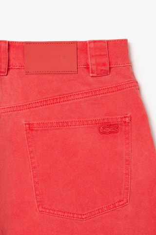 Bermudas de ganga e algodão biológico - Vermelho