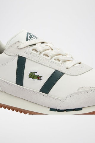 Sapatilhas em couro - Branco e verde-escuro