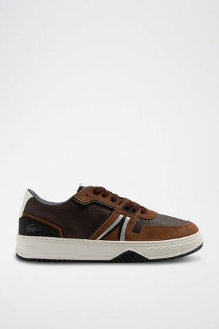 Sapatilhas em couro L001 - Castanho