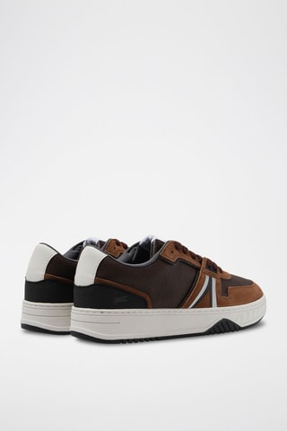 Sapatilhas em couro L001 - Castanho