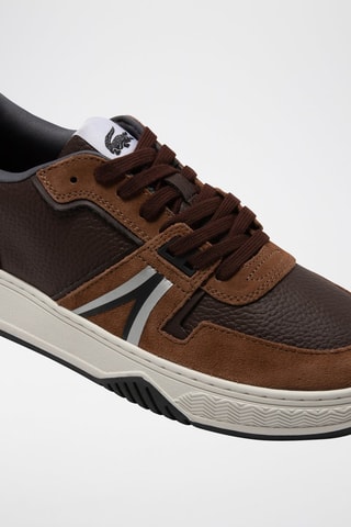 Sapatilhas em couro L001 - Castanho