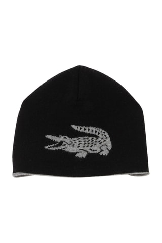 Gorro reversível em lã - Cinzento e preto
