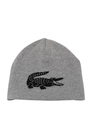 Gorro reversível em lã - Cinzento e preto