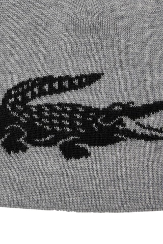 Gorro reversível em lã - Cinzento e preto