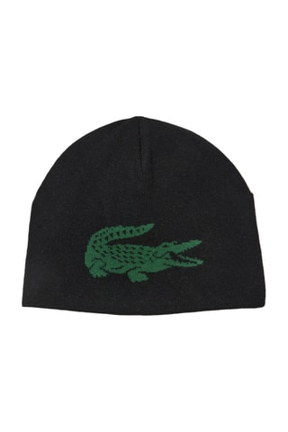 Gorro reversível em lã - Preto e verde