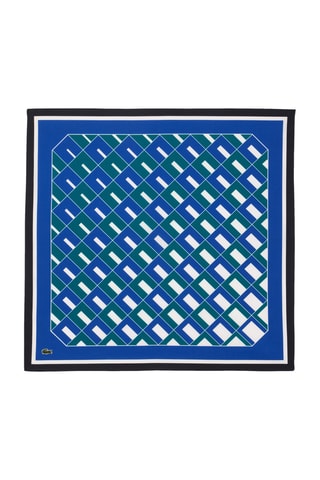 Lenço quadrado - Azul-escuro e verde