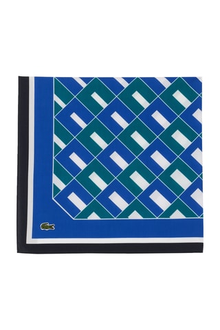 Lenço quadrado - Azul-escuro e verde