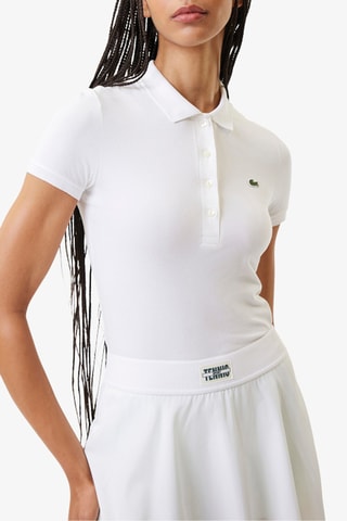 Polo slim em algodão biológico - Branco