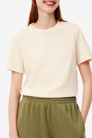 T-shirt em algodão biológico - Bege